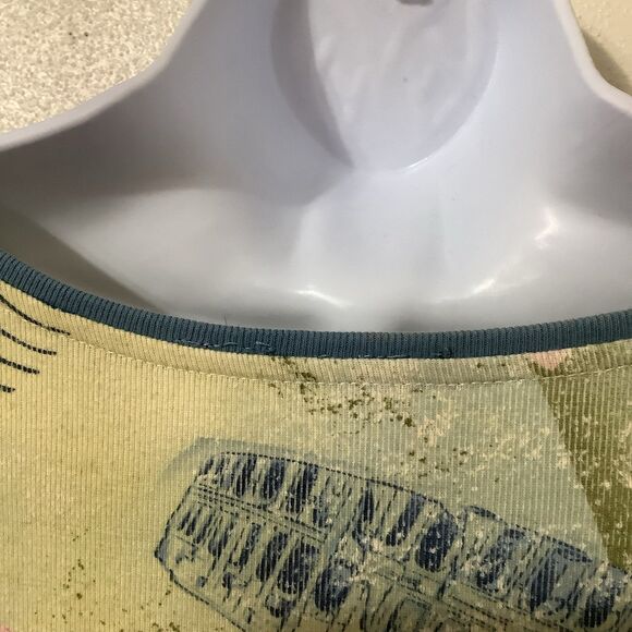 Vintage Y2K Fairy Grunge Green Rome Roma Vacation Graphic Rhinestone T Shirt XL - Picture 11 of 12